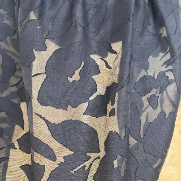 NWT Maggy London Mini Halter dress Women’s 12 Navy ruffles Ballet Core Sheer - Picture 7 of 10